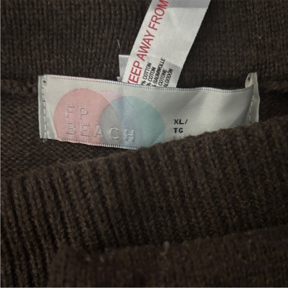 Free People beach Brown Cardigan Set XL - Picture 9 of 9